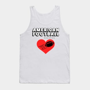 AMERICAN FOOTBALL HEART Tank Top